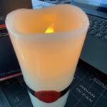 A spirit candle with the EMF flickering light